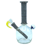 8" Hand Blown Pot Glass